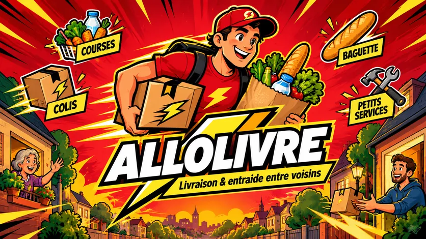 AlloLivre : un livreur héros en BD apporte courses, colis et baguette aux voisins